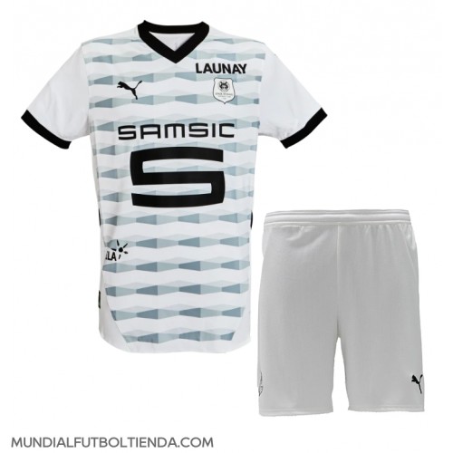 Camiseta Stade Rennais Segunda Equipación Replica 2024-25 para niños mangas cortas (+ Pantalones cortos)